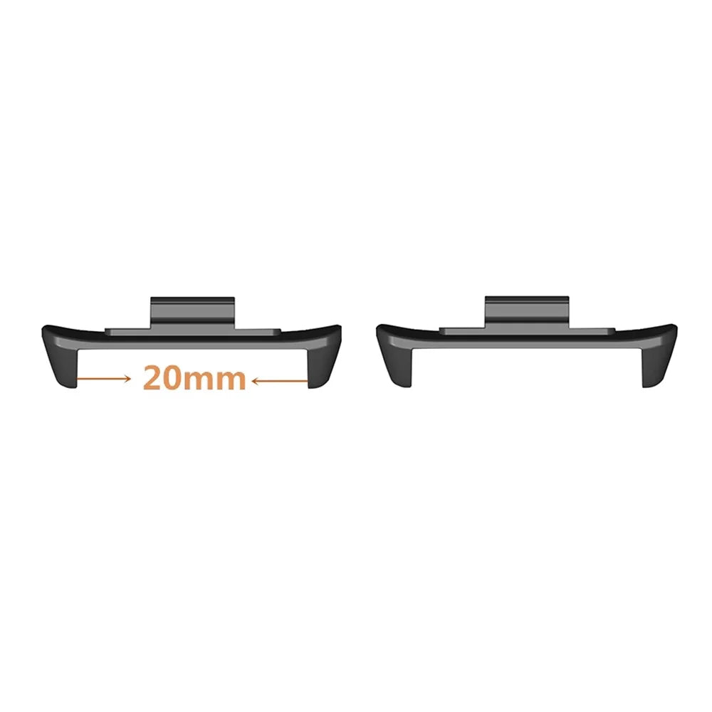 1 Pair Black Watch Band Adapter for Xiaomi Smart Band 9 Pro / 8 Pro / Redmi Watch 4 20mm Metal Watch Strap Connector - 5