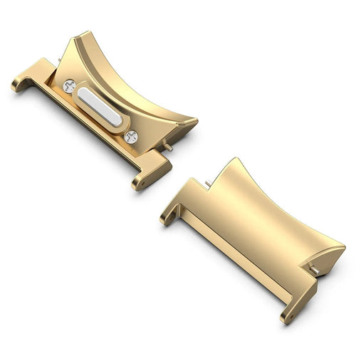 1 Pair For Samsung Galaxy Watch6 40mm 44mm / Watch6 Classic 43mm 47mm Watch Band Connector 22mm Stainless Steel Adapter - Gold - 1
