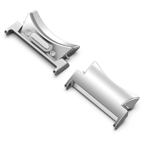 1 Pair For Samsung Galaxy Watch6 40mm 44mm / Watch6 Classic 43mm 47mm 22mm Watchband Adapter Silver Stainless Steel Connector - 1