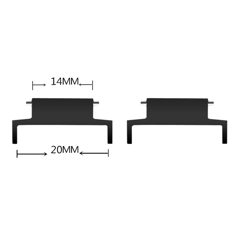 1 Pair For Huami Amazfit 3 Verge / Verge Lite ABS Connector 14mm to 20mm Spring Bars Connector Watch Band Adapter - 6