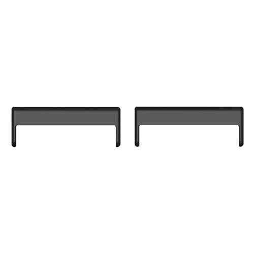 1 Pair Metal Connector Set Universal 22mm to 20mm Spring Bars Connector Watchband Adapter - Black - 1