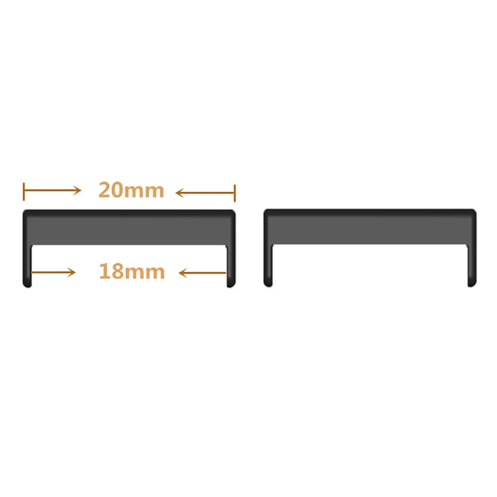 1 Pair Watch Band Connector Universal 20mm to 18mm Metal Watch Strap Adapter Accessory - Black - 5
