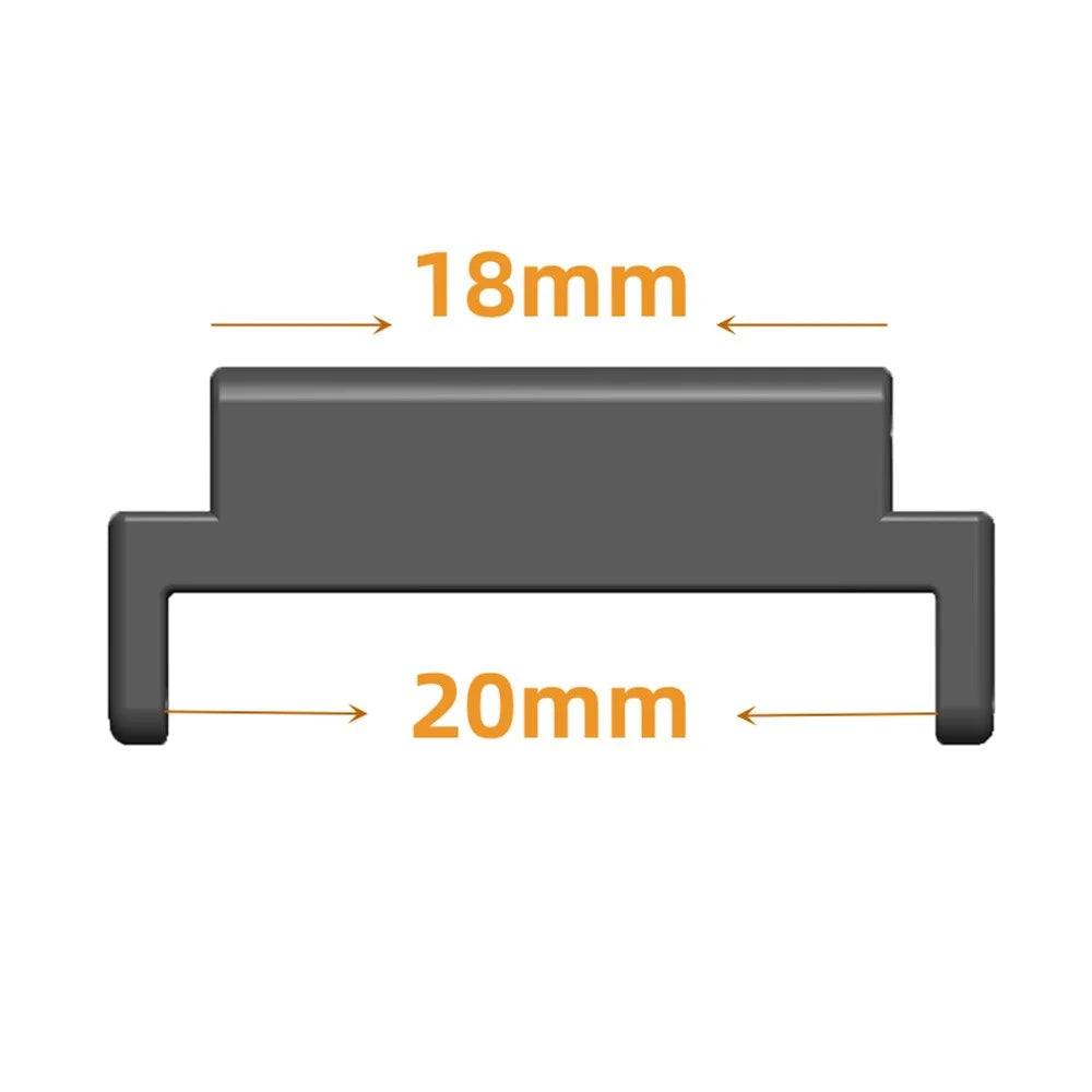 1 Pair For Huawei Watch GT 4 41mm Metal Adapter Universal 18mm to 20mm Watch Lugs Band Connector - Black - 4