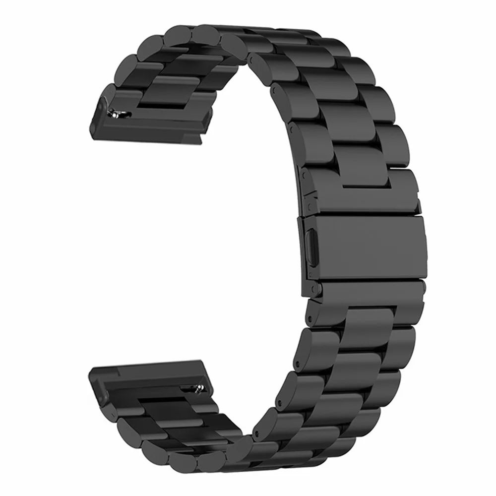 For Suunto Spartan Sport Wrist HR Baro / Suunto 7 Smart Watch Strap 3-Bead 24mm Steel Wrist Band - Black - 2