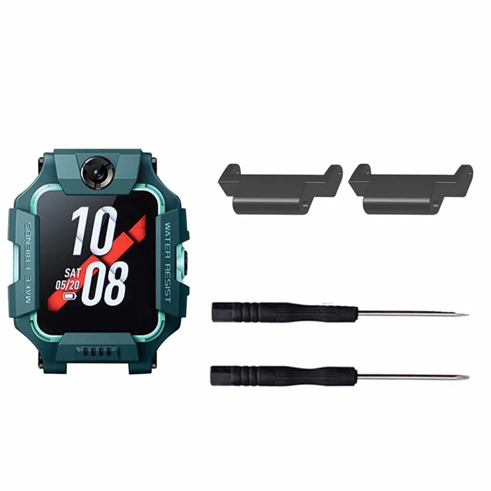 1 Pair For Imoo Watch Phone Z / Q / D Series Watch Strap Linker Zinc Alloy Connector - Black - 4