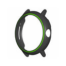 For Google Pixel Watch Hard PC Bumper Frame Cover Edge Protector with 20mm Adapter Connector - Black+Green - 3