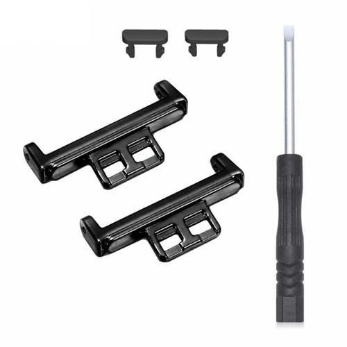 For Huawei Watch Fit / Watch Fit Special Edition Watch Band Adapter 20mm Zinc Alloy Watch Connector with Screwdriver and Plugs - Black - 1