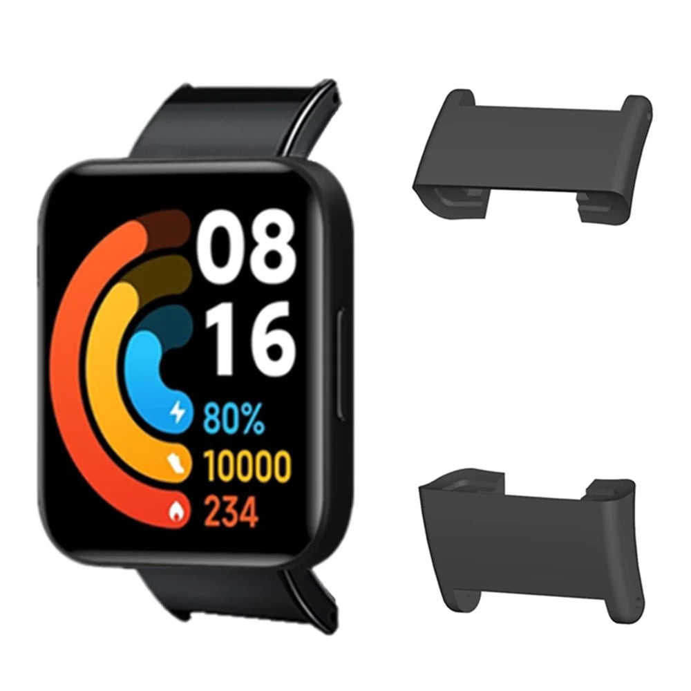 1 Pair for Xiaomi Redmi Watch 2 / Watch 2 Lite Connection Adapter 18mm Alloy Watch Strap Connector - Black - 2