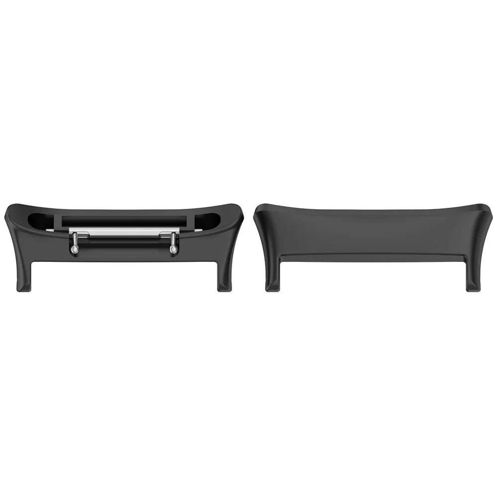 1 Pair for Honor Watch 4 (TMA-L19) 20mm Adapter Stainless Steel Watch Strap Connector - Black - 2