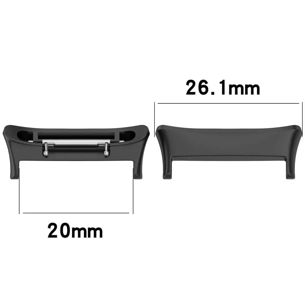 1 Pair for Honor Watch 4 (TMA-L19) Stainless Steel 20mm Connector Watch Strap Adapter - Silver - 3