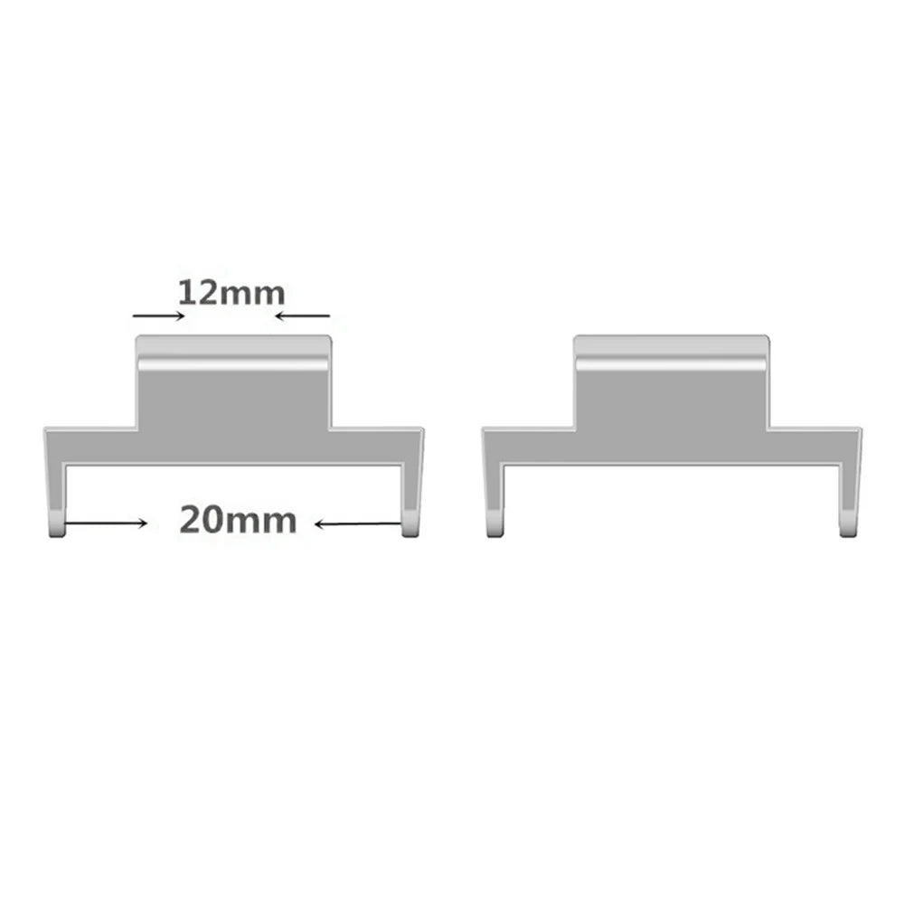 1 Pair Watch Band Adapter for Tissot PRX Seires T137.407 / 410 12mm to 20mm Connector Replacement Kit - Silver - 4