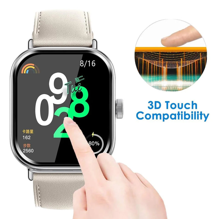 1Pc For Xiaomi Redmi Watch 4 PC+PET Film 3D Smartwatch Screen Protector - 4
