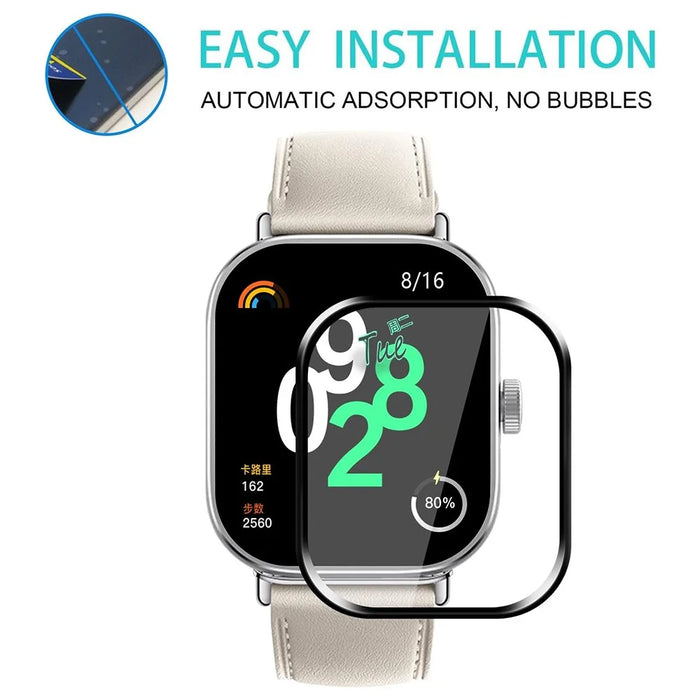 1Pc For Xiaomi Redmi Watch 4 PC+PET Film 3D Smartwatch Screen Protector - 5
