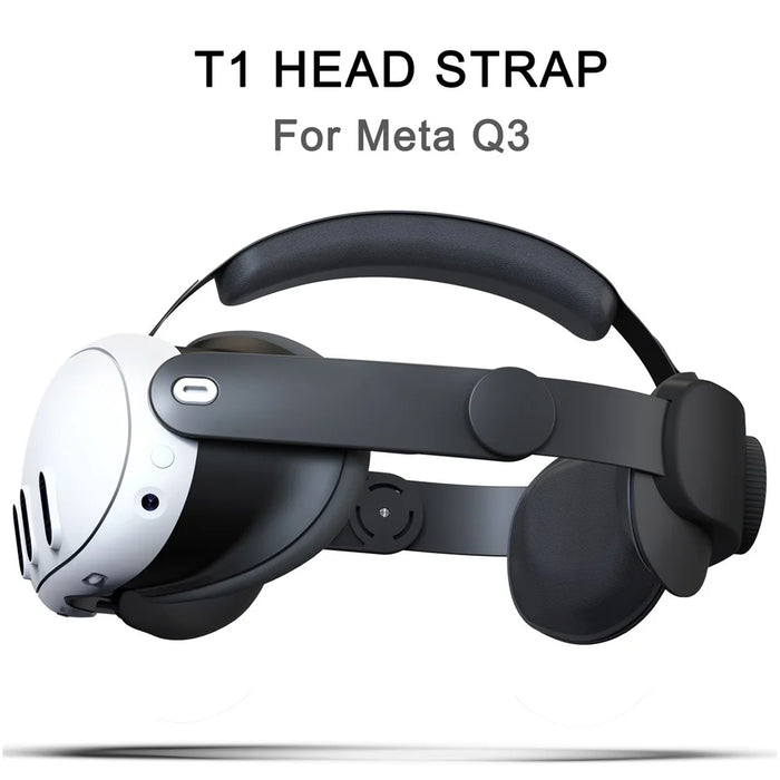 Adjustable Replacement Head Strap for Meta Quest 3 Head-Mounted Smart VR Headset Accessories - Black - 3
