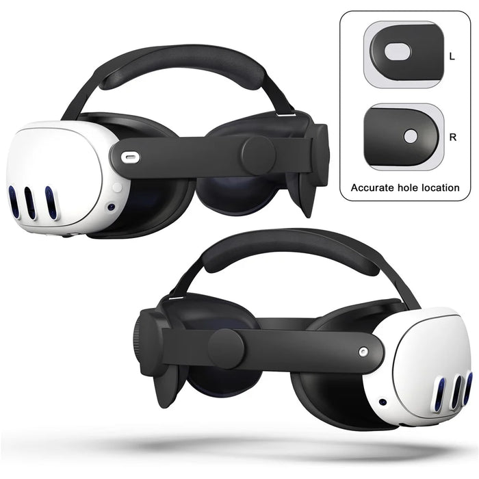 Adjustable Replacement Head Strap for Meta Quest 3 Head-Mounted Smart VR Headset Accessories - Black - 6