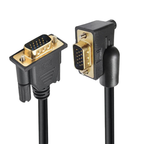 DB-007-RI-1.0M 90 Degree Right Angled VGA RGB Male to Straight Male Extension Cable 3COAX+6C - 1