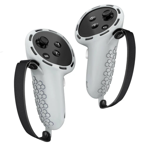 1 Pair Non-Slip Silicone Sleeve for Meta Quest 3 / 3S VR Handle Controller Case Cover - Light Grey - 1