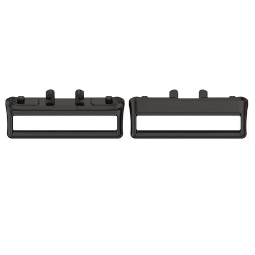 1 Pair For Samsung Galaxy Fit3 (SM-R390) 18mm Watch Strap Medium Connector Metal Adapter - Black - 1