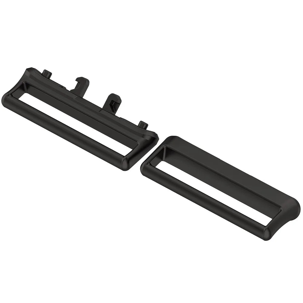 1 Pair For Samsung Galaxy Fit3 (SM-R390) 18mm Watch Strap Medium Connector Metal Adapter - Black - 2