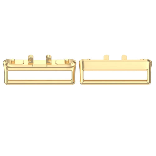 1 Pair Medium Connector for Samsung Galaxy Fit3 (SM-R390) 18mm Watch Strap Metal Adapter - Gold - 1