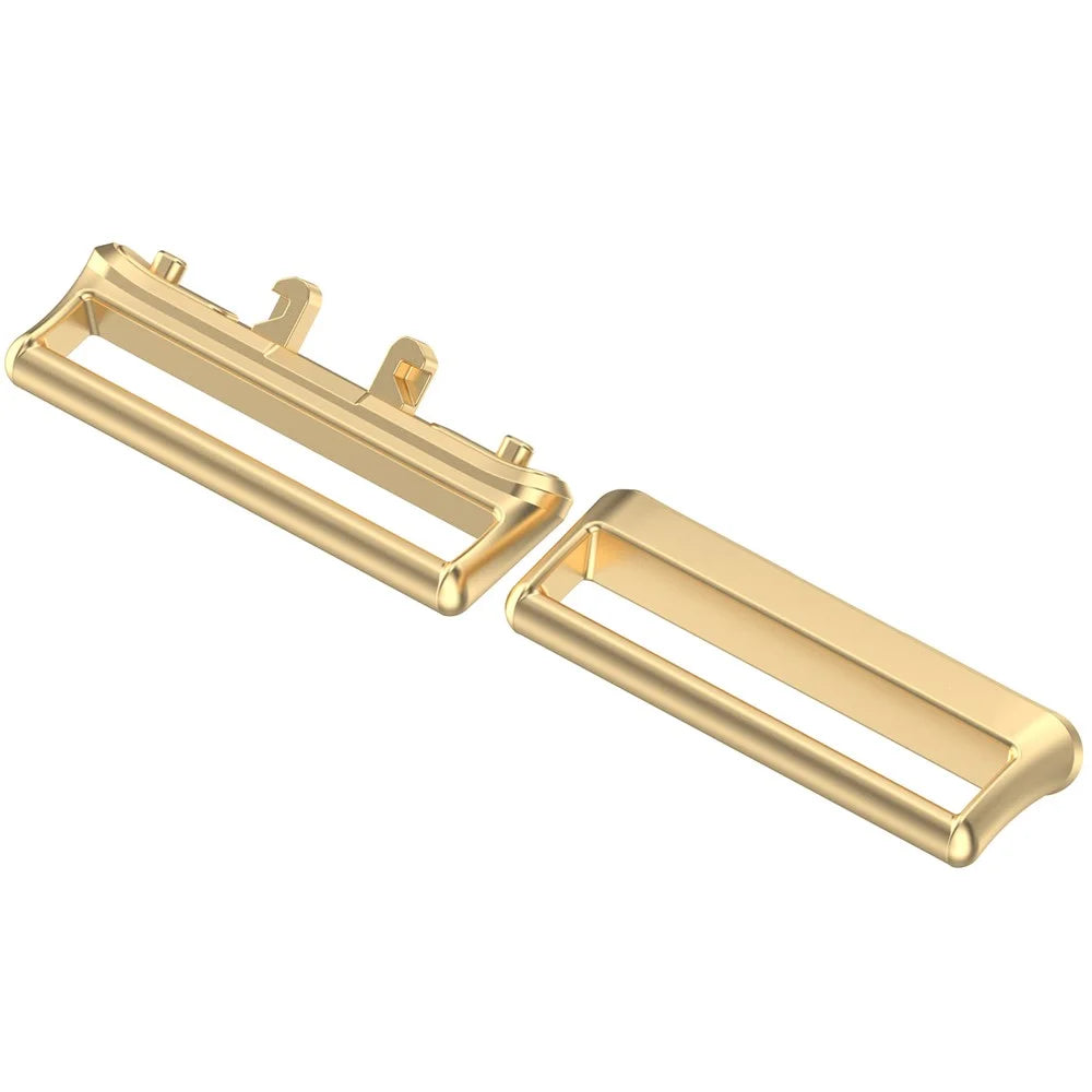 1 Pair Medium Connector for Samsung Galaxy Fit3 (SM-R390) 18mm Watch Strap Metal Adapter - Gold - 2