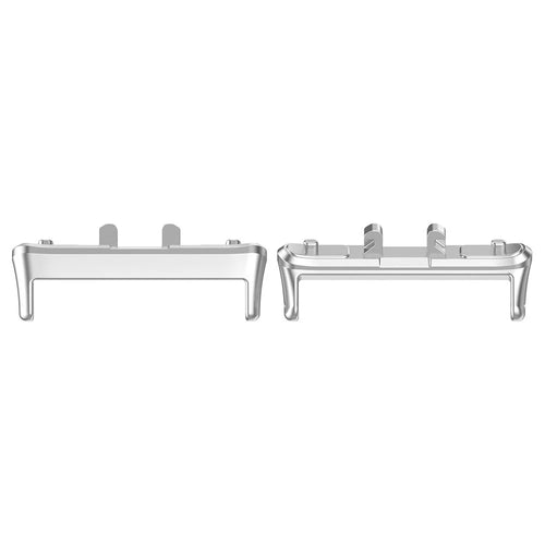 1 Pair For Samsung Galaxy Fit3 (SM-R390) 18mm Wrist Strap Connector Wristband Metal Adapter - Silver - 1