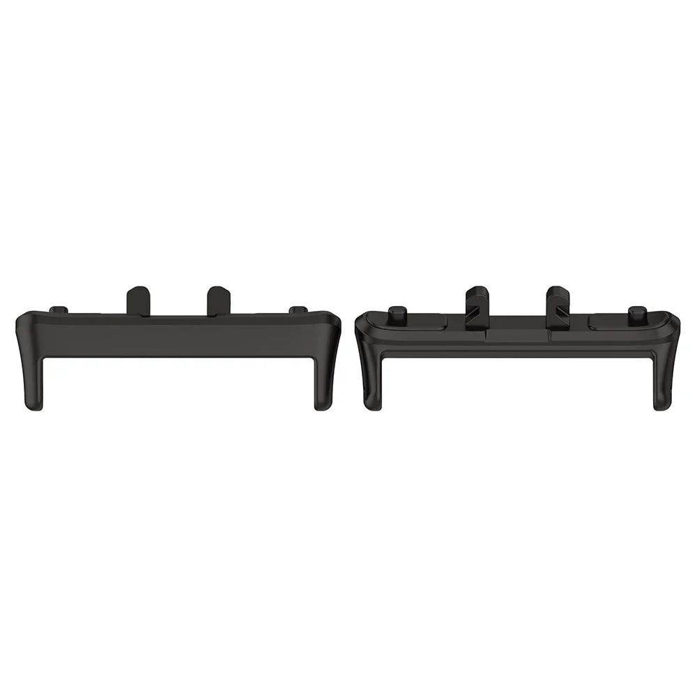 1 Pair Wrist Strap Connector for Samsung Galaxy Fit3 (SM-R390) 18mm Wristband Metal Adapter - Black - 1