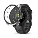For Garmin Forerunner 165 Watch Case Hard PC Cover with Tempered Glass Screen Protector - Transparent - 2