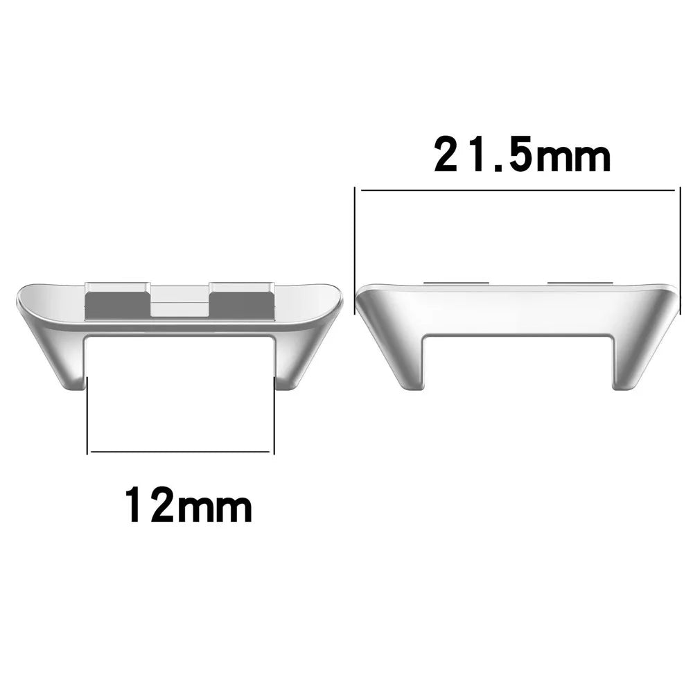 1 Pair For Honor Band 9 Wrist Strap Stainless Steel Connector Watch Band Adapter - Silver - 3