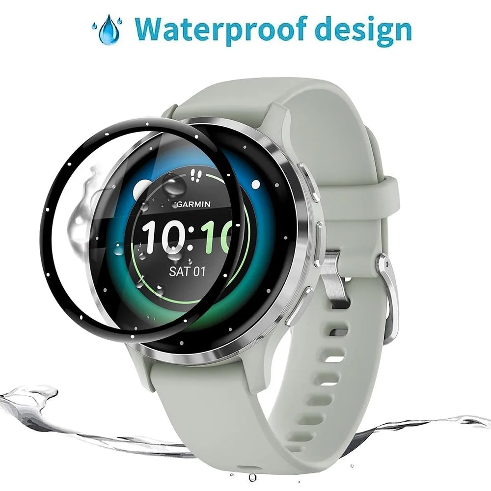 For Garmin Venu 3S Anti-scratch 3D PET Film Black Edge Watch Screen Protector - 3