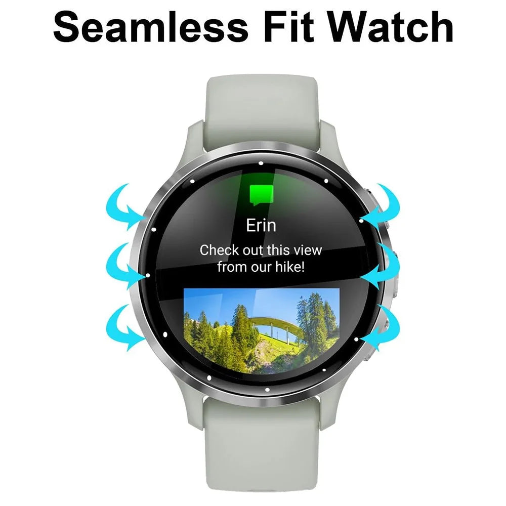 For Garmin Venu 3S Anti-scratch 3D PET Film Black Edge Watch Screen Protector - 4