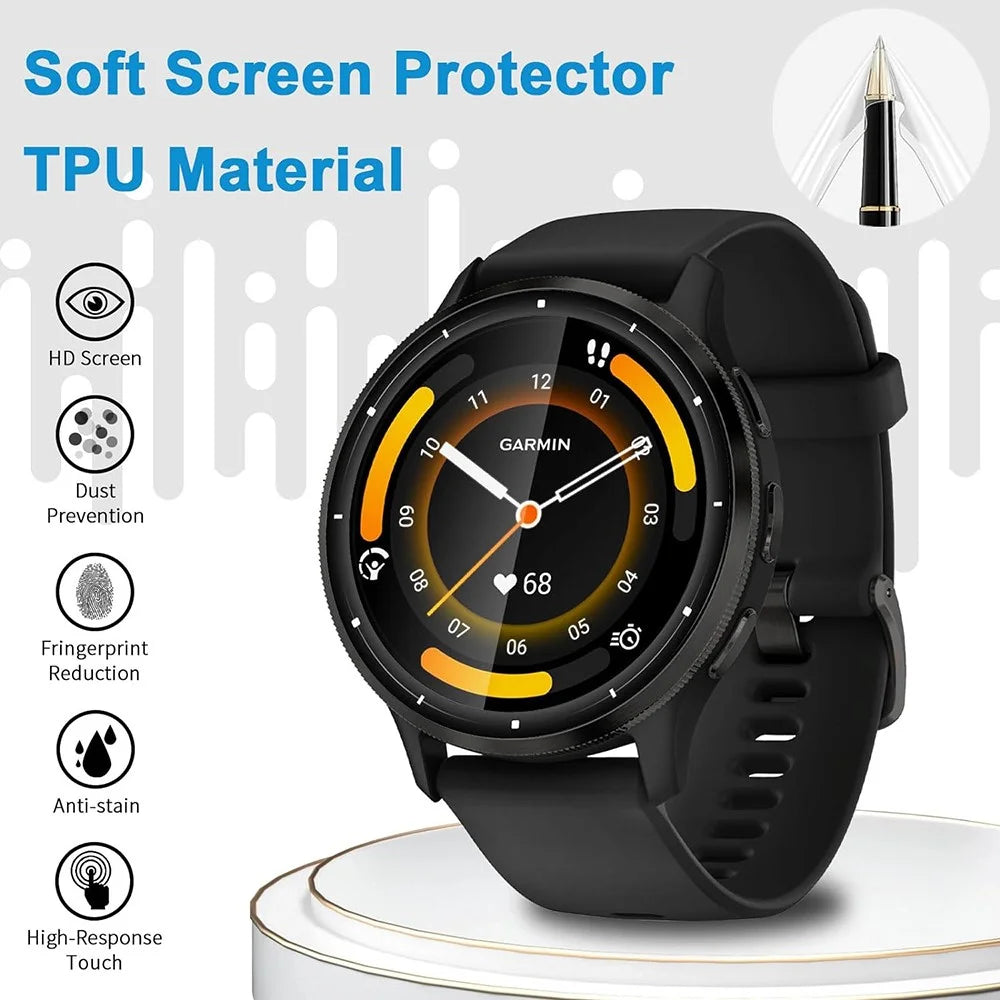 For Garmin Venu 3 Dustproof 3D Curved Film High Touch Sensitive PET Watch Screen Protector - 5