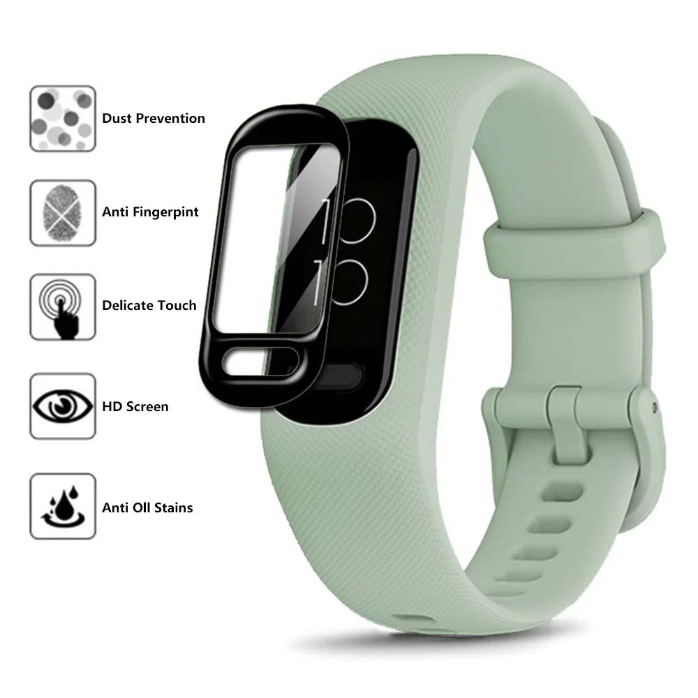 1Pc For GarminSmart 5 3D Curved Anti-scratch Watch Screen Protector HD Clear Black Edge PET Film - 5