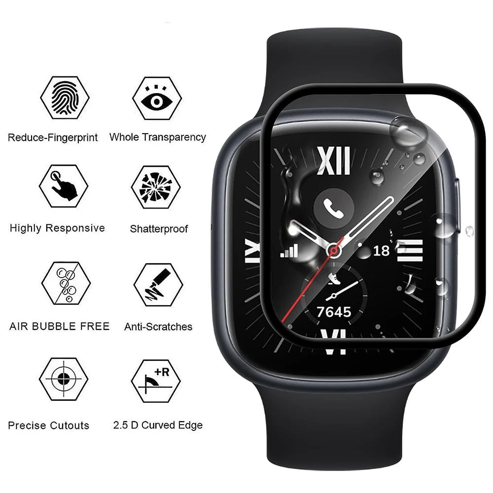 1Pc Screen Protector For Honor Watch 4 3D Curved Touch Sensitive Screen Film - 2