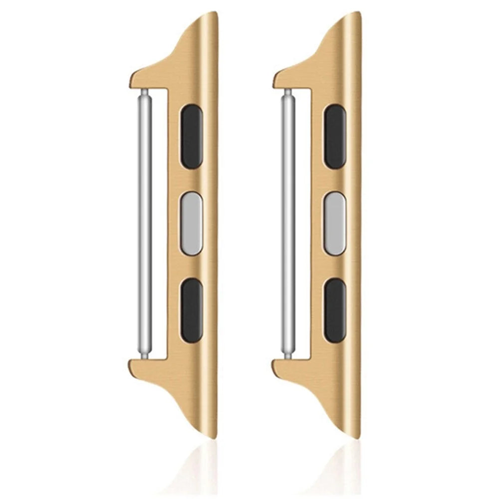 1 Pair 22mm Watch Band Connector for Apple Ultra 2 Ultra 49mm / 9 8 7 45mm / 6 5 4 SE (2023) SE (2022) SE 44mm / 3 2 1 42mm - Gold - 1