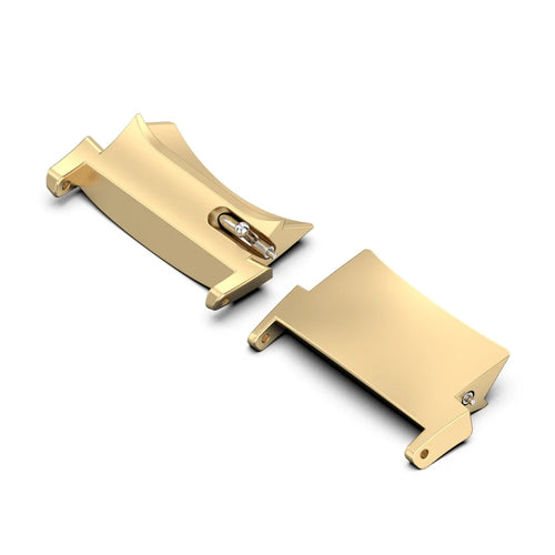 2Pcs for Oppo Watch X  /  OnePlus Watch 2 Watchband Adapter 22mm Watch Strap Steel Connector - Gold - 1