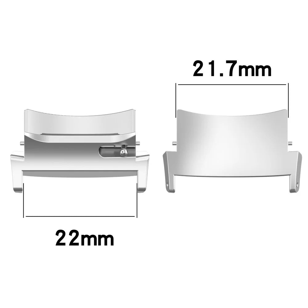 1 Pair for Oppo Watch X / Oneplus Watch 2 Wrist Band Adapter 22mm Watch Strap Steel Connector - Black - 3
