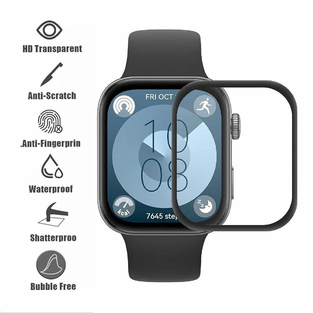 For Huawei Watch Fit 3 Anti-Scratch Film TPU 3D Smartwatch Screen Protector - 3