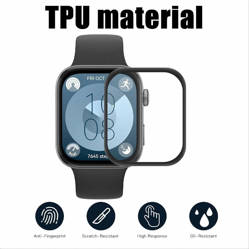 For Huawei Watch Fit 3 Anti-Scratch Film TPU 3D Smartwatch Screen Protector - 4