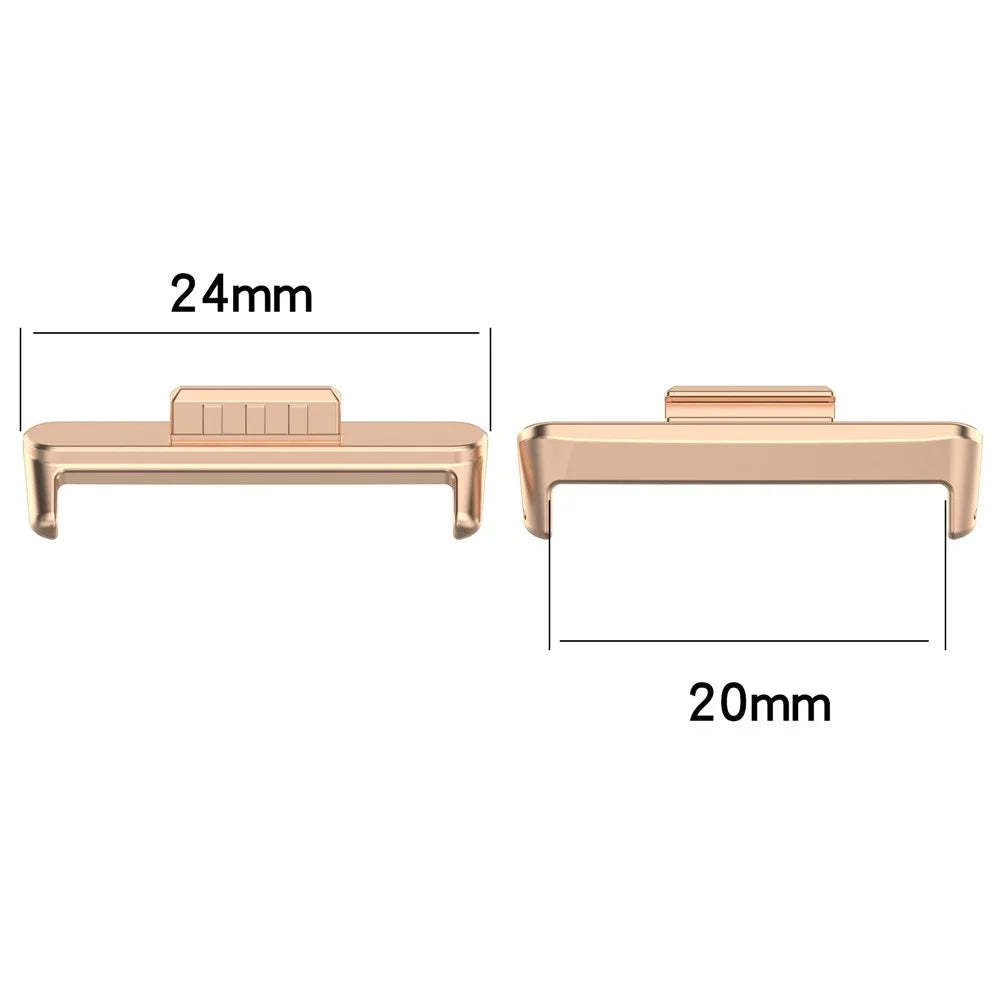 1 Pair for Huawei Watch Fit 3 Watch Strap Metal Connector 20mm Wrist Band Adapter - Black - 3