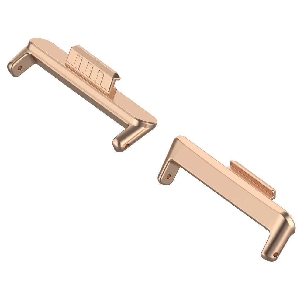 1 Pair for Huawei Watch Fit 3 Watch Strap Connector 20mm Wrist Band Metal Adapter - Rose Gold - 1