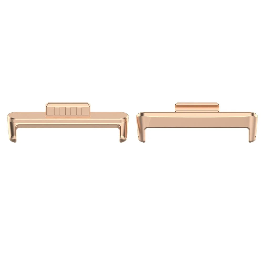 1 Pair for Huawei Watch Fit 3 Watch Strap Connector 20mm Wrist Band Metal Adapter - Rose Gold - 2