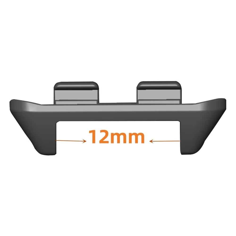 For Honor Band 9 1 Pair Watch Band Connector 12mm Metal Adapter Watch Strap Accessories - Black - 5