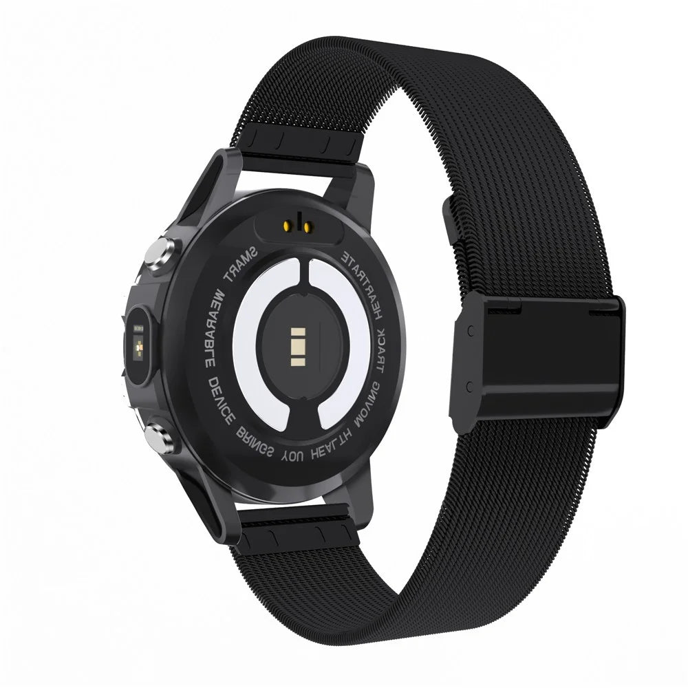 P8 1.3-inch Color Full Touch Screen Waterproof Health Monitoring Bluetooth-compatible Smart Watch - Black - 2