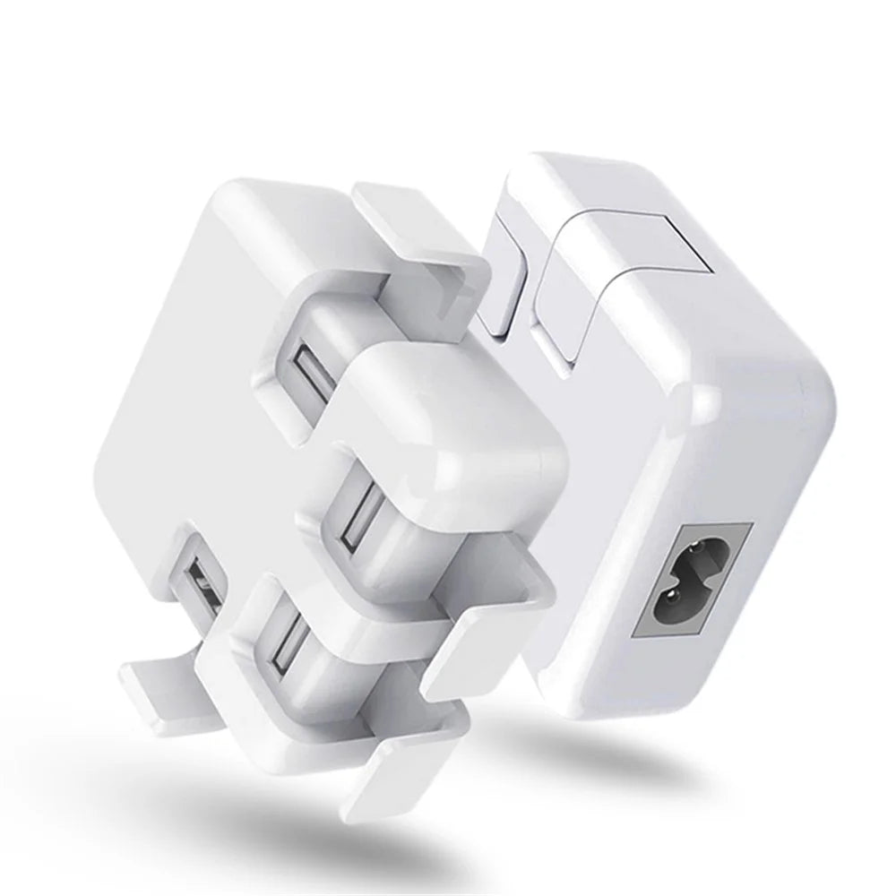 Portable 4 USB Ports Charger Multi USB Power Adapter for Xiaomi Samsung - US Plug - 1