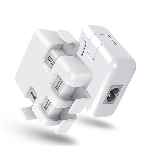 Portable 4 USB Ports Charger Multi USB Power Adapter for Xiaomi Samsung - US Plug - 1