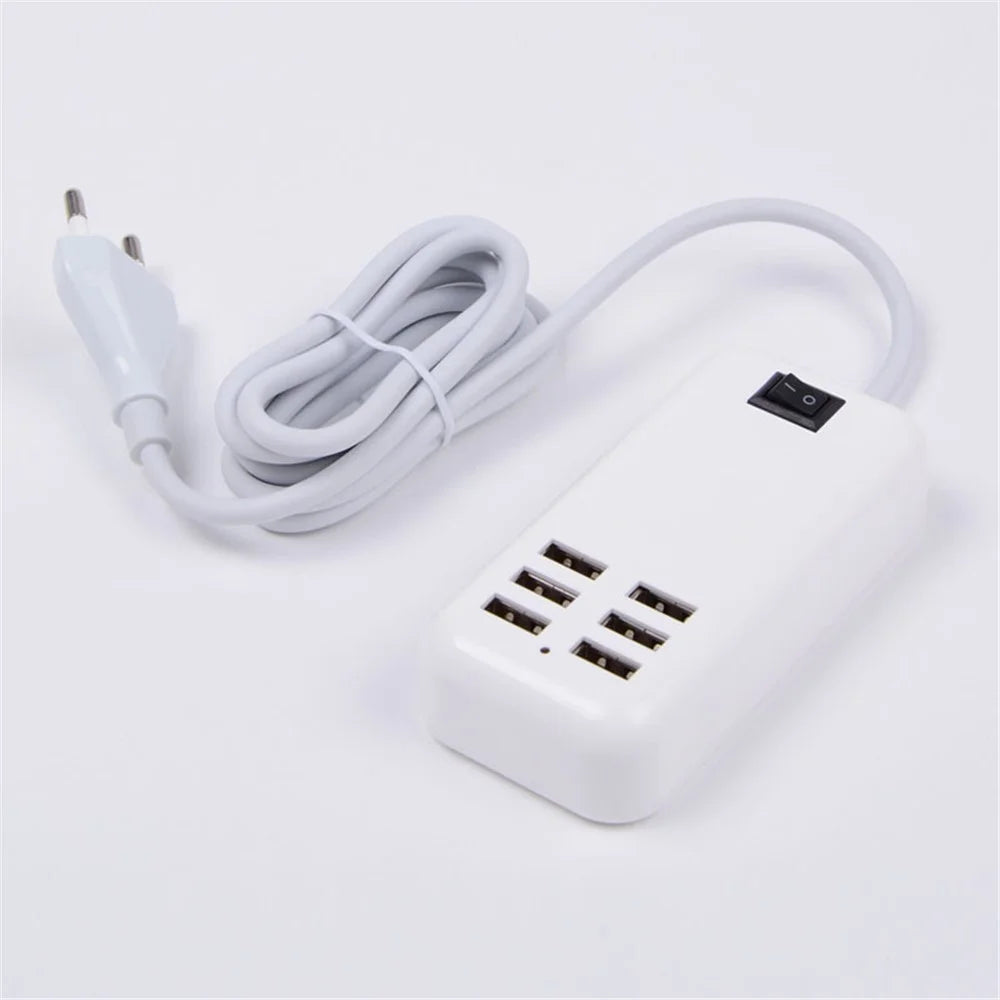 6-Port USB Charging Station Wall Charger AC Power Adapter - EU Plug - 1