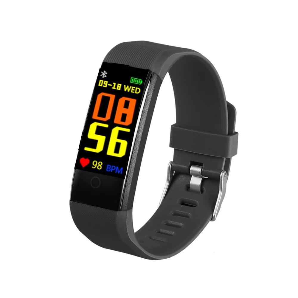 115 Pro Smart Bracelet Temperature Monitor Heart Rate Fintess Tracker Waterproof Smartwatch for Android IOS - Black - 2