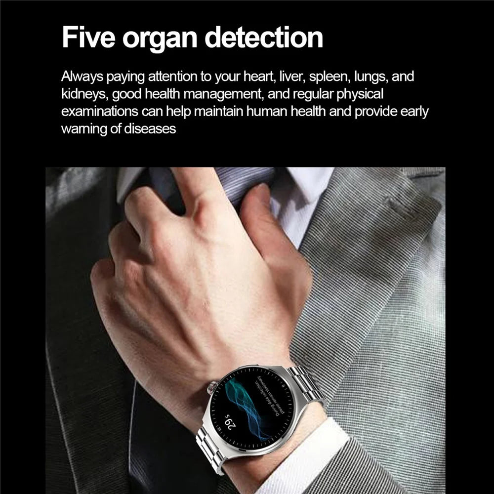 TK26 1.43-inch AMOLED Screen Heart Rate Sleep Monitor Bluetooth-Compatible Calling Smart Watch, Steel Strap - Silver - 4