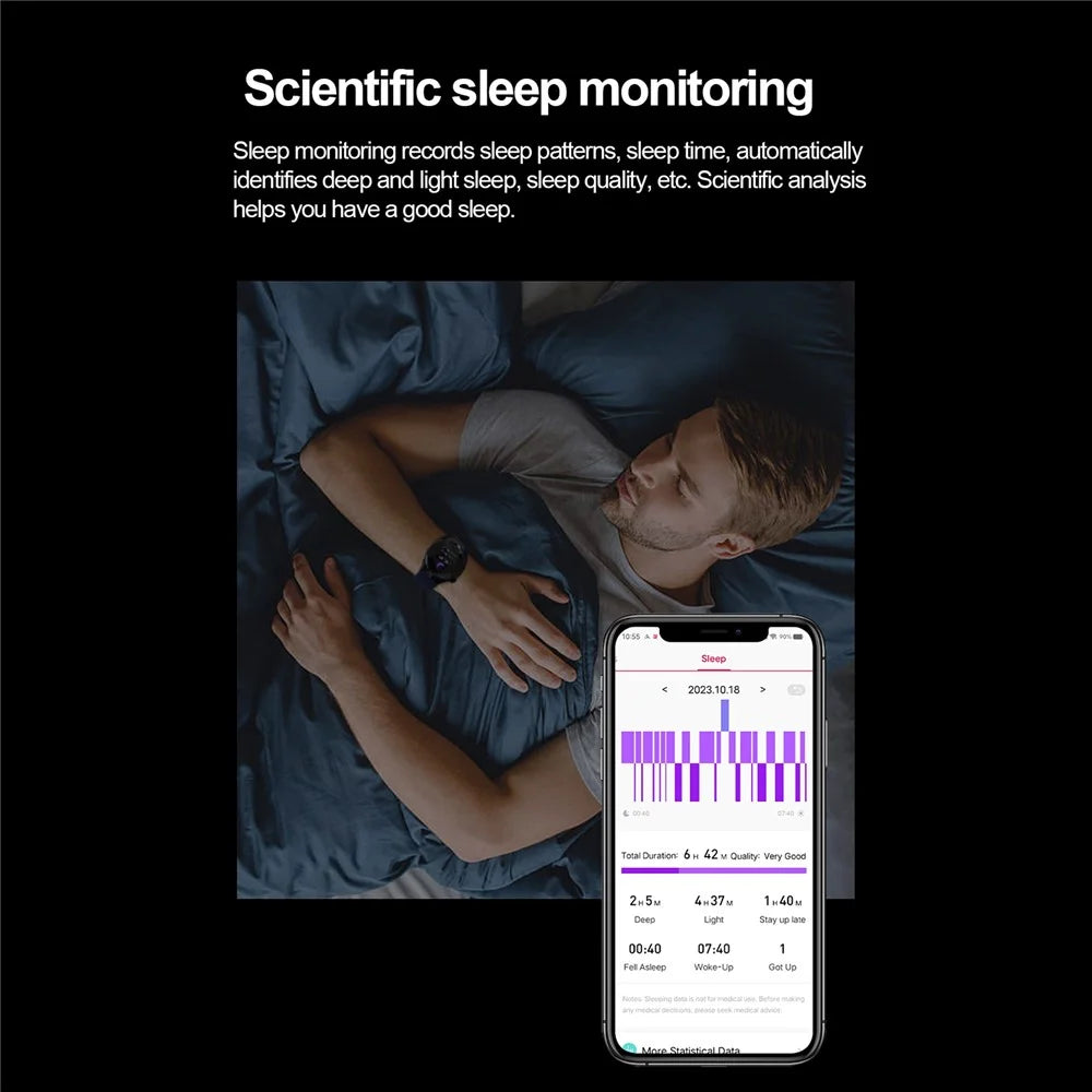 TK26 1.43-inch AMOLED Screen Heart Rate Sleep Monitor Bluetooth-Compatible Calling Smart Watch, Steel Strap - Silver - 5
